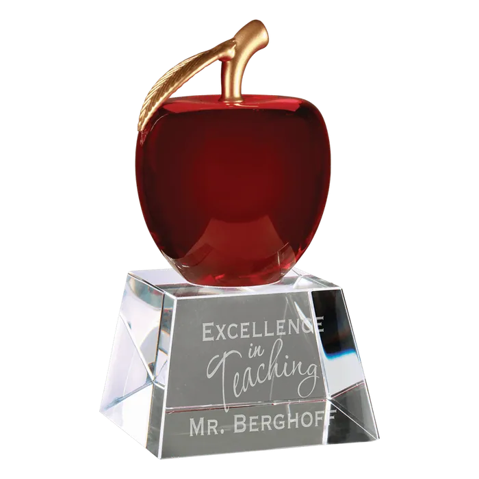 Red Crystal Apple with Clear Base