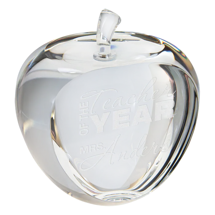 Crystal Apple with Flat Face