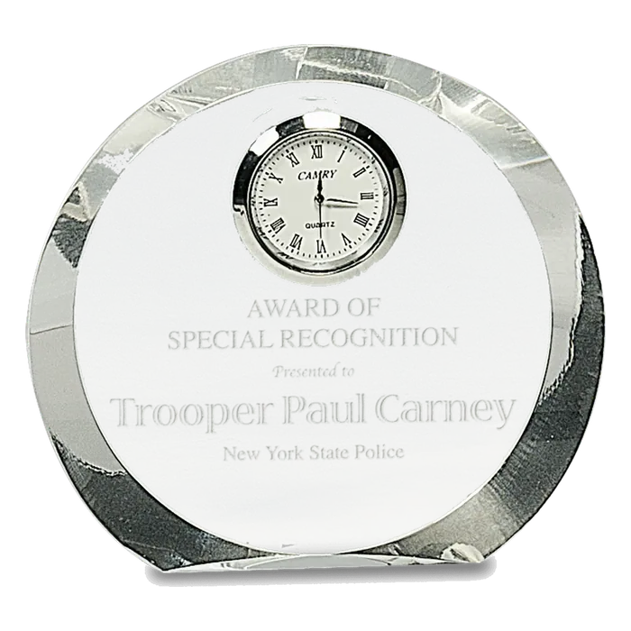 Round Premier Crystal Clock