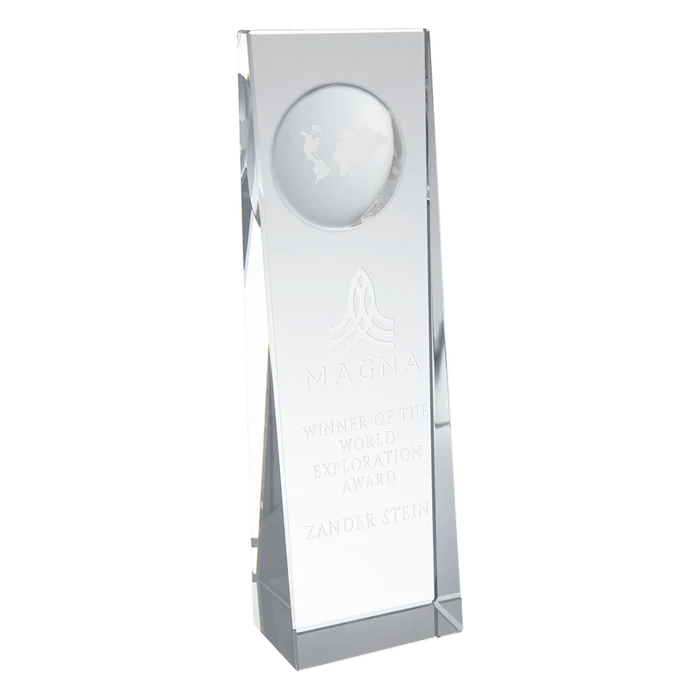 Clear Crystal Slant Front Rectangle
