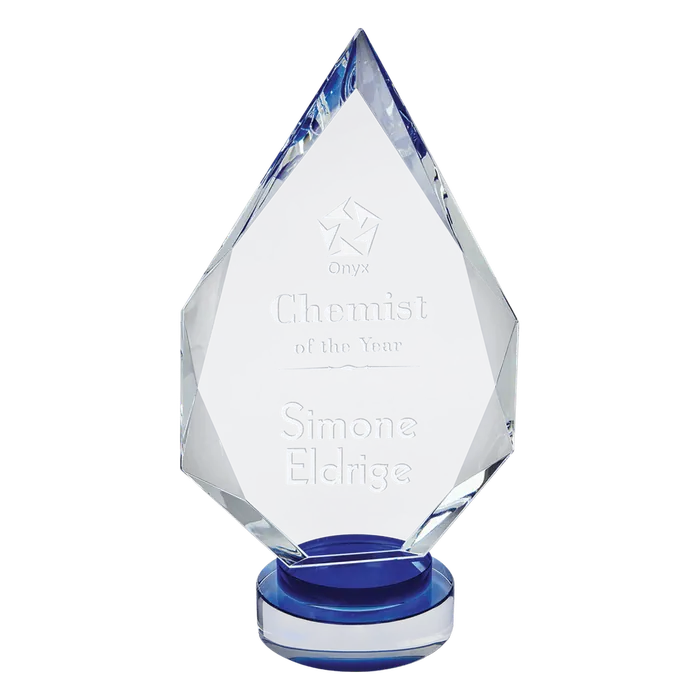 Large Diamond Crystal with Blue/Clear Base