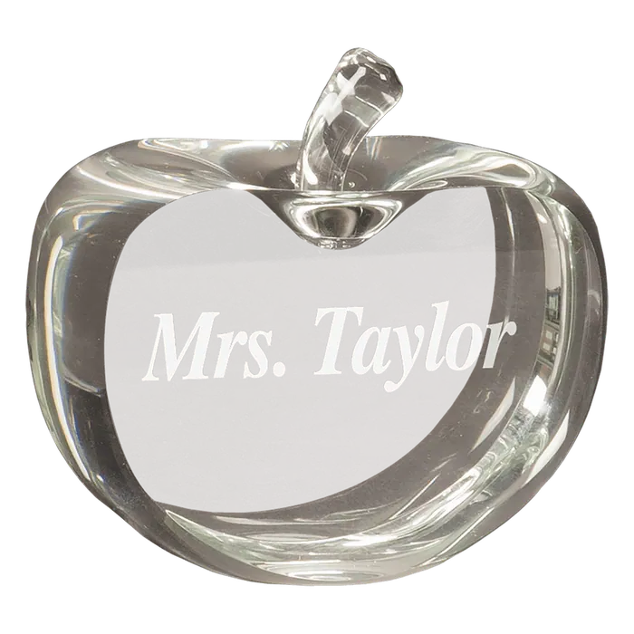 Flat Clear Crystal Apple