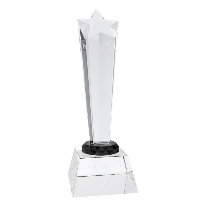 Small Crystal Rising Star with Clear Base