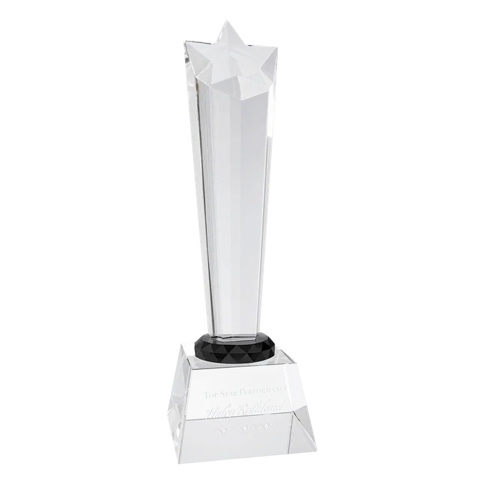 Medium Crystal Rising Star with Clear Base