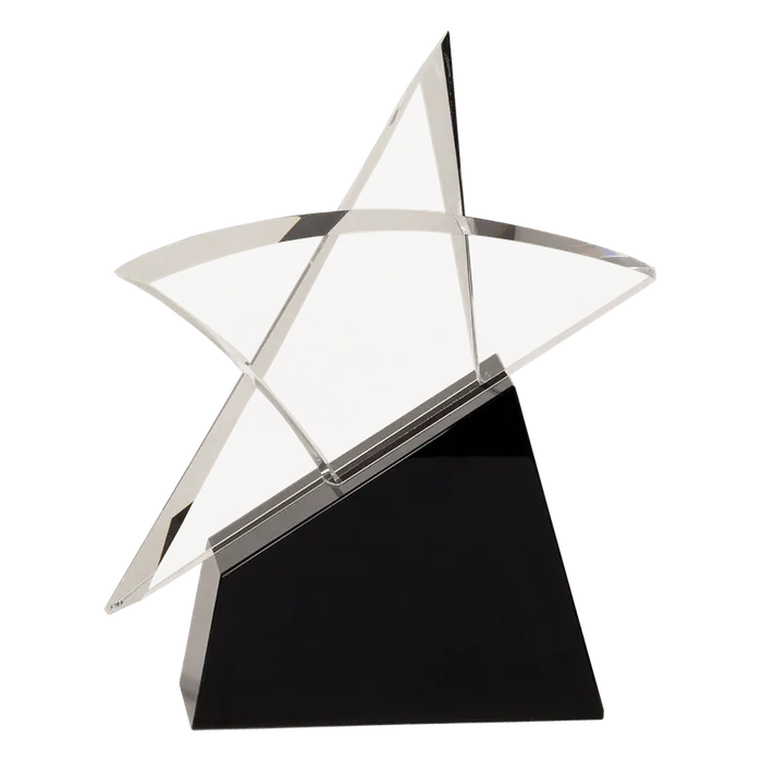 8 3/4" Premier Crystal Outline Star on a Black Crystal Base