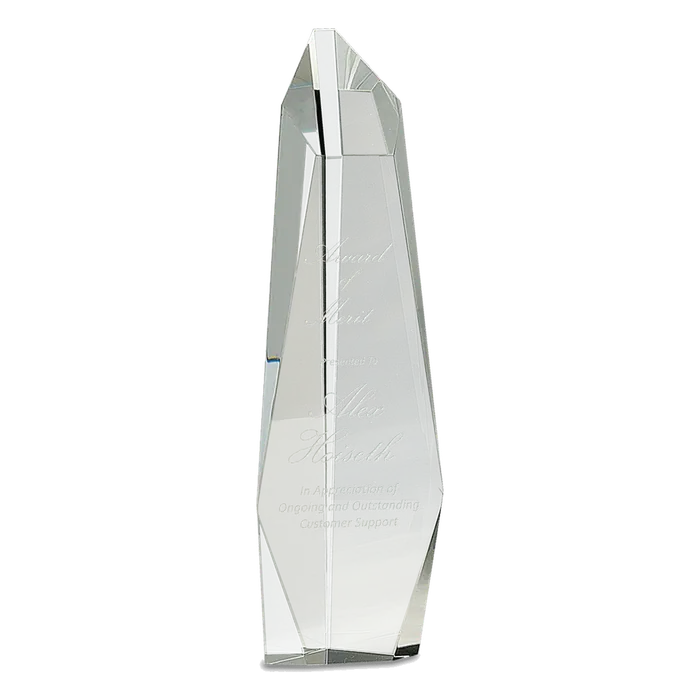 12" Crystal Facet Slant-Top Tower