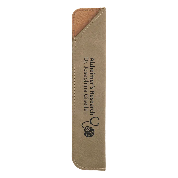 Light Brown Laserable Leatherette Pen Sleeves