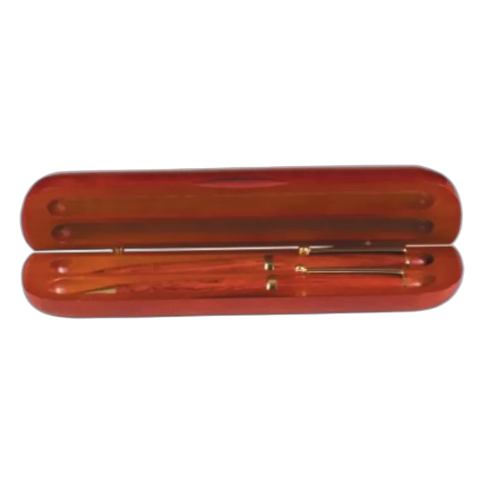 Rosewood Finish Double Pen & Pencil Case