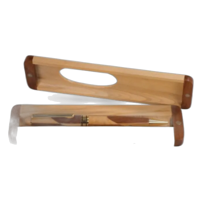 Maple & Rosewood Finish Single Magnetic Pen & Pencil Case
