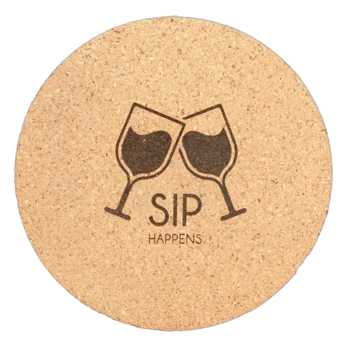 4" Round Cork Coaster