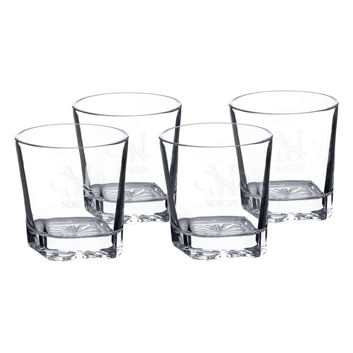 11 oz. Polar Camel Square Rocks Glasses-Set of 4