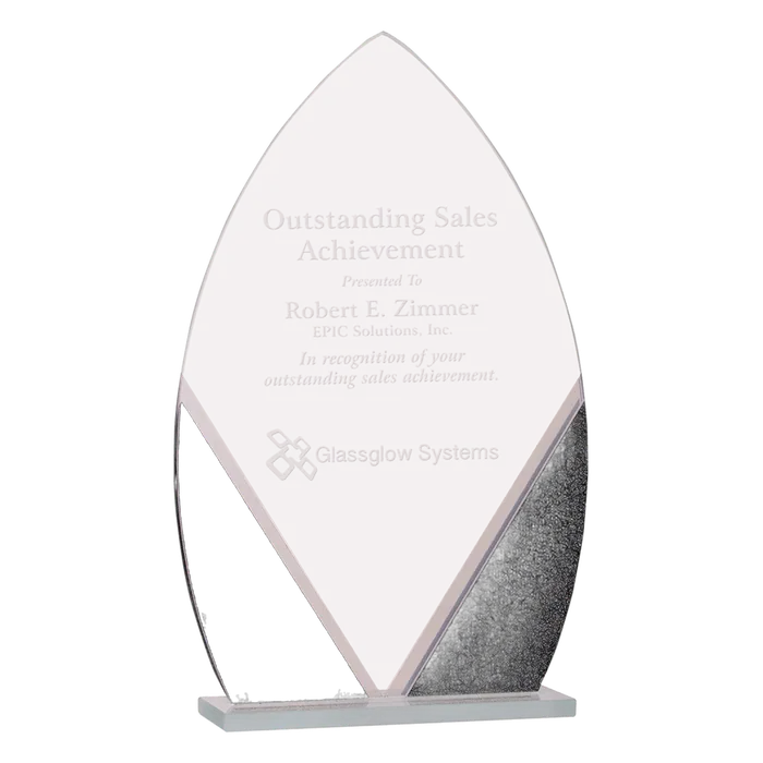 Small Oval Designer Glass Award