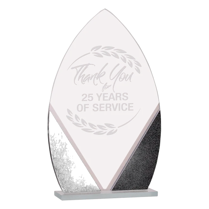 Large Oval Designer Glass Award