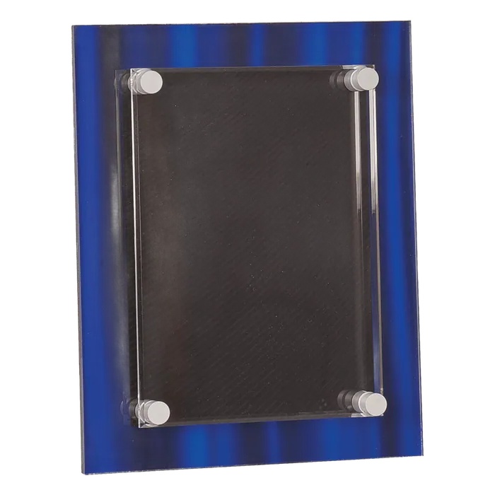 Small Blue Velvet Stand-Off Acrylic Plaque