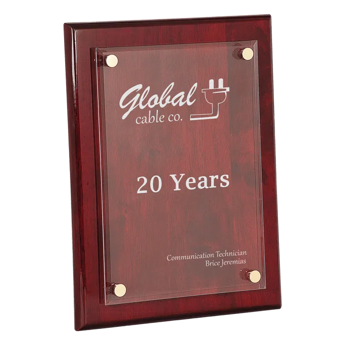 Premier Rosewood Piano Finish Floating Acrylic Plaque, 9" x 12