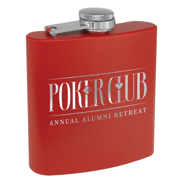 Red Powder Coated Flask