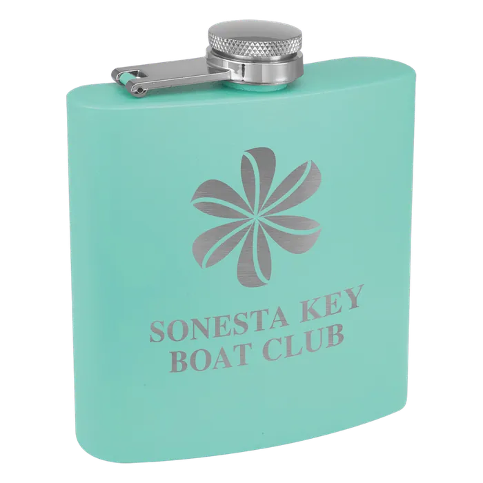 Teal Powder Coated Flask
