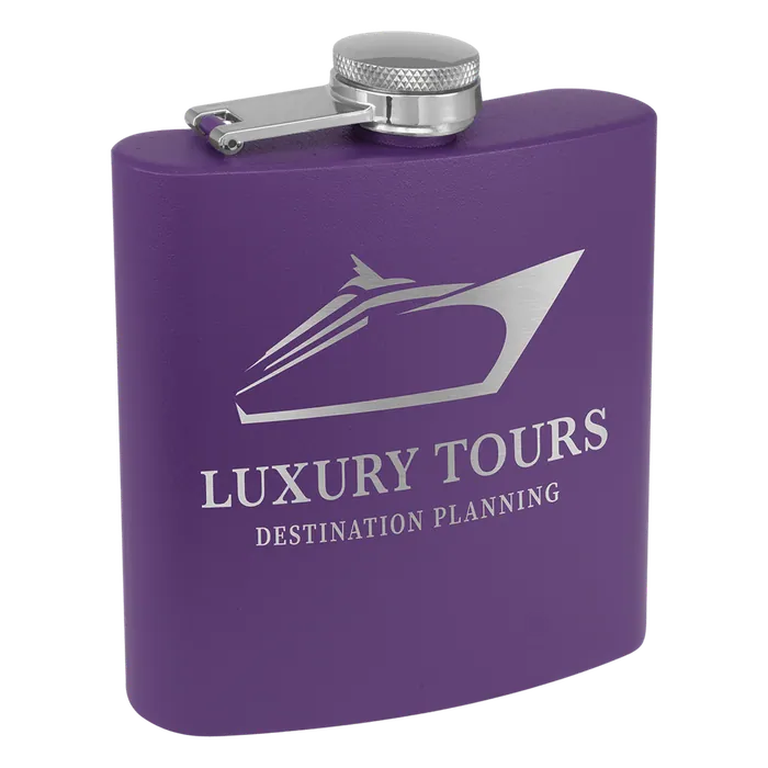 Purple Powder Coated Flask
