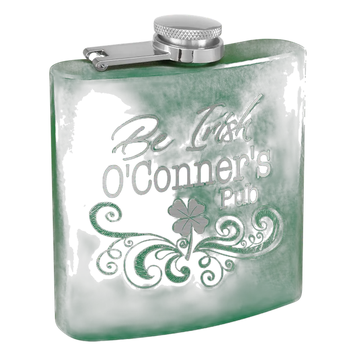 Green Powder Coated Flask