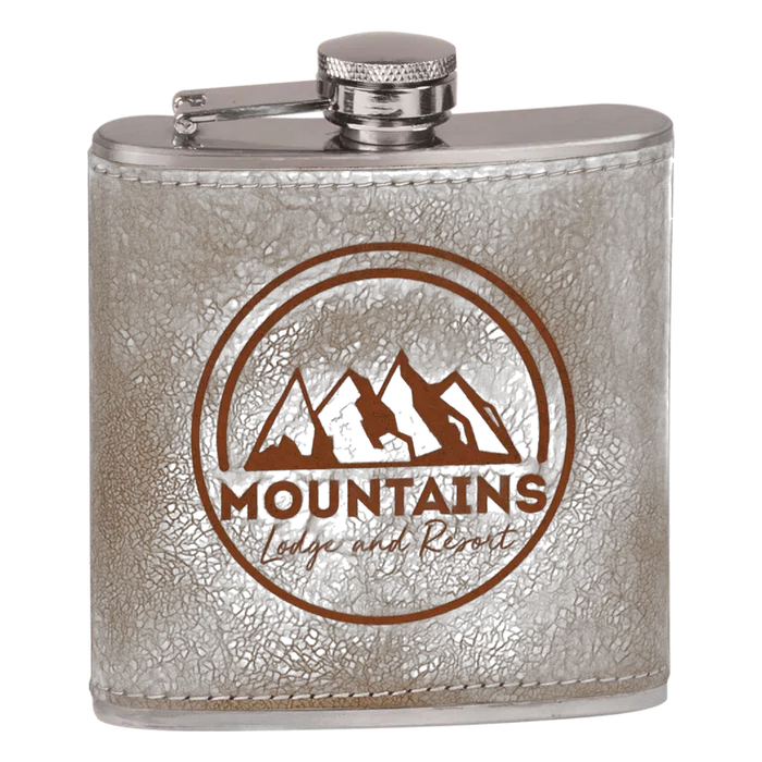 Leather Stainless Steel 6 oz. Flask