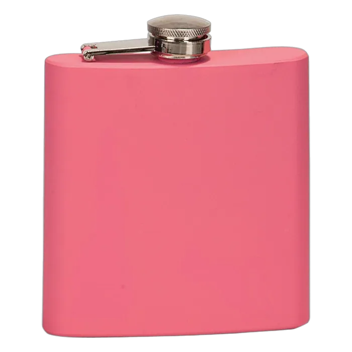 Matte Pink Stainless Steel 6 oz. Flask