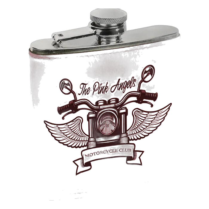 Pink Leatherette 6 oz. Flask