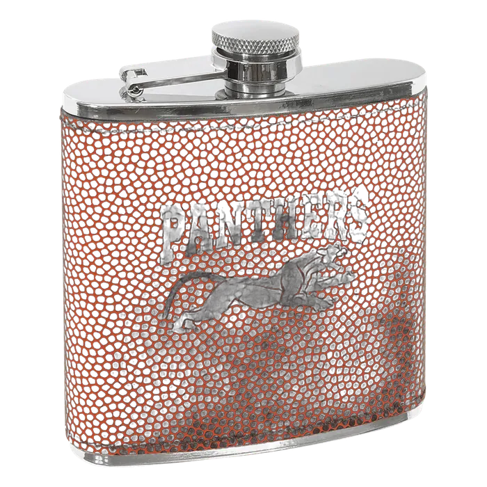 Football Leatherette 6 oz. Flask