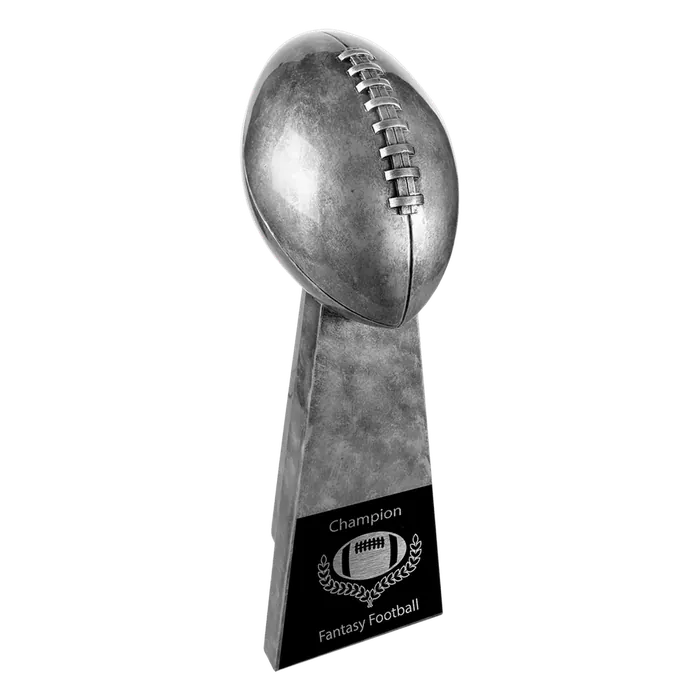 Antique Silver Football Resin-10 1/4"