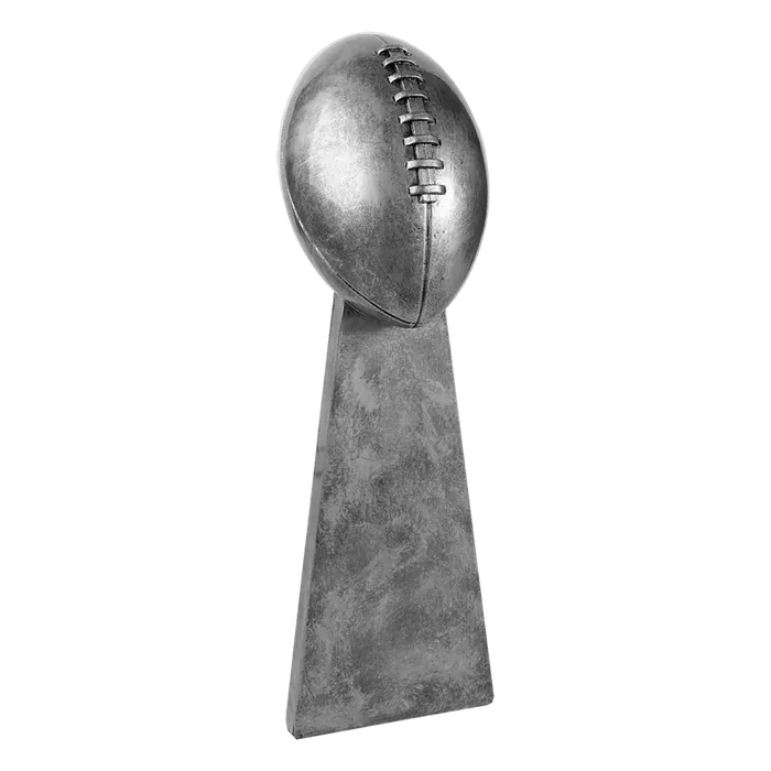 Antique Silver Football Resin-15"