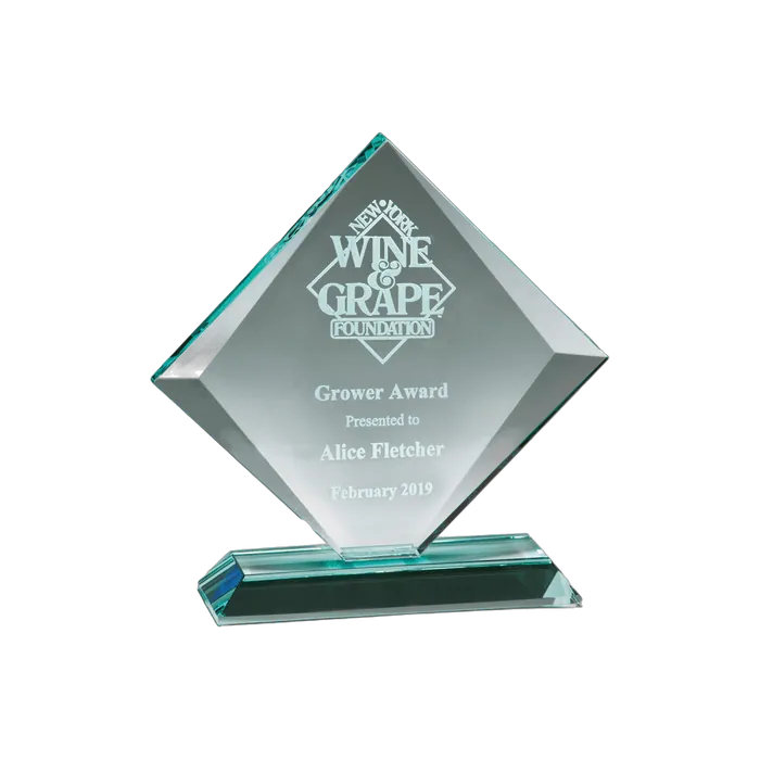 Diamond Series Jade Glass Award, 8" x 8"