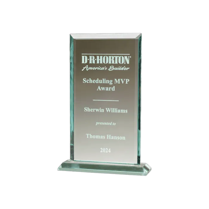 Apex Series Jade Glass Award, 6 1/4" x 9 1/8"