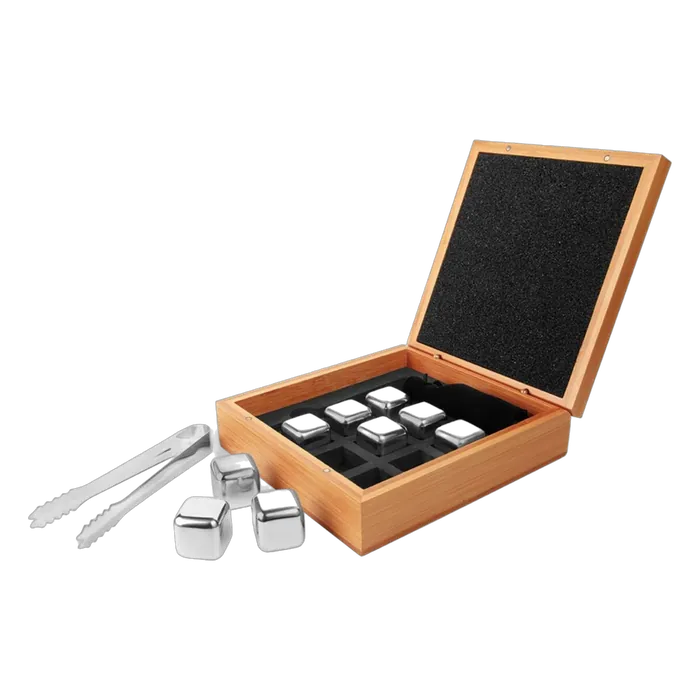 Bamboo Whiskey Stone Set