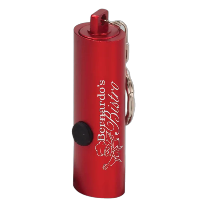 Red 3-LED Flashlight Keychain