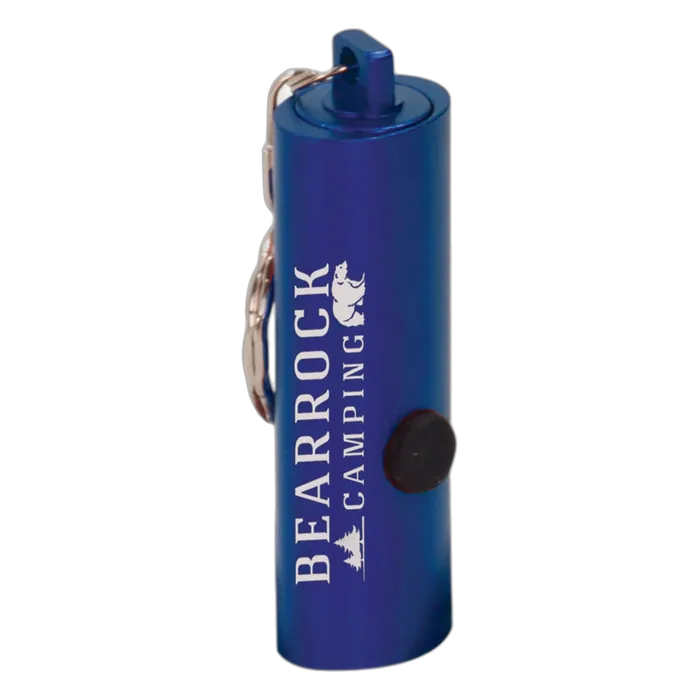 Blue 3-LED Flashlight Keychain