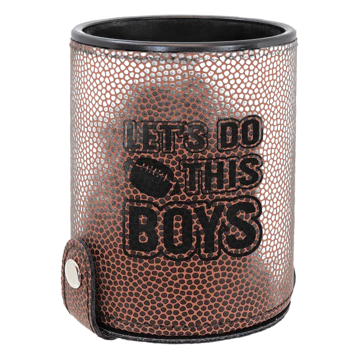 Football Leatherette Dice Cup Set