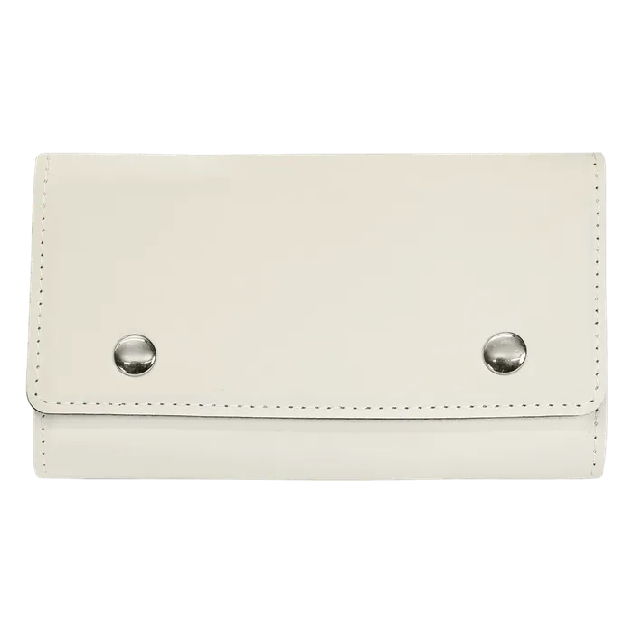 White Leatherette Card and Dice Set