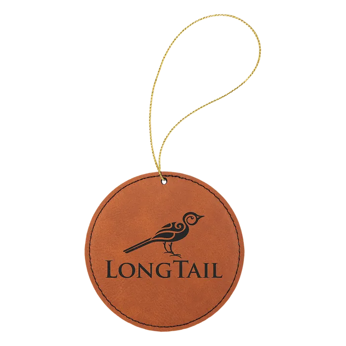 Rawhide Laserable Leatherette Round Ornament