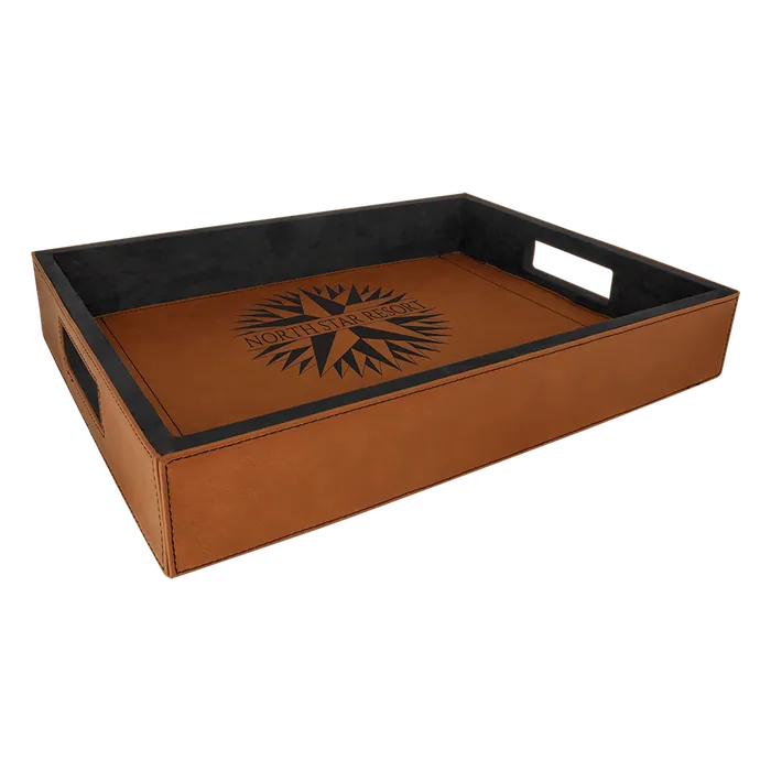 Rawhide Laserable Leatherette Serving Tray