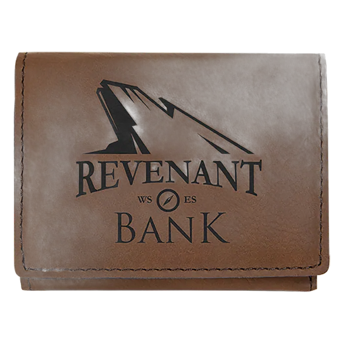 Dark Brown Leatherette Trifold Wallet
