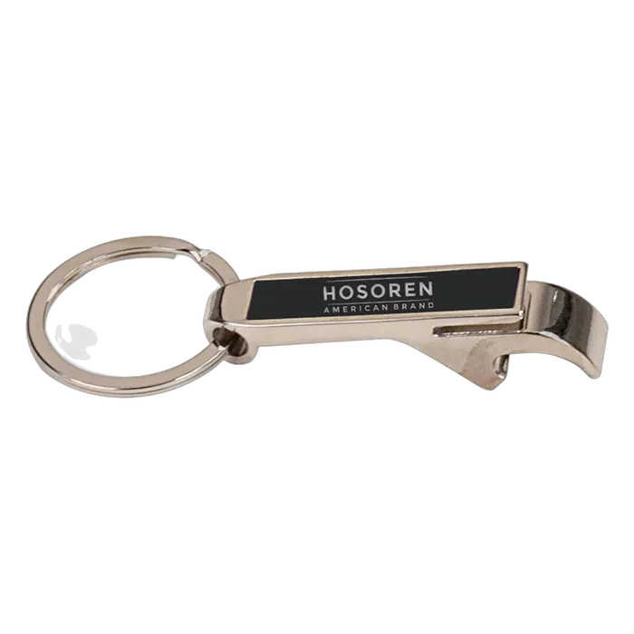 Black Metal Bottle Opener Keychain