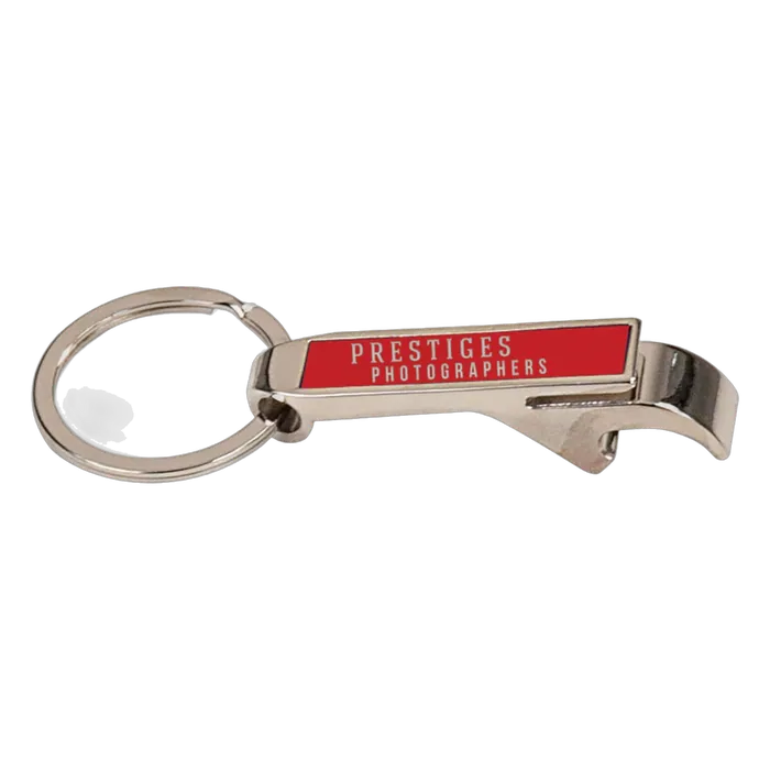 Red Metal Bottle Opener Keychain