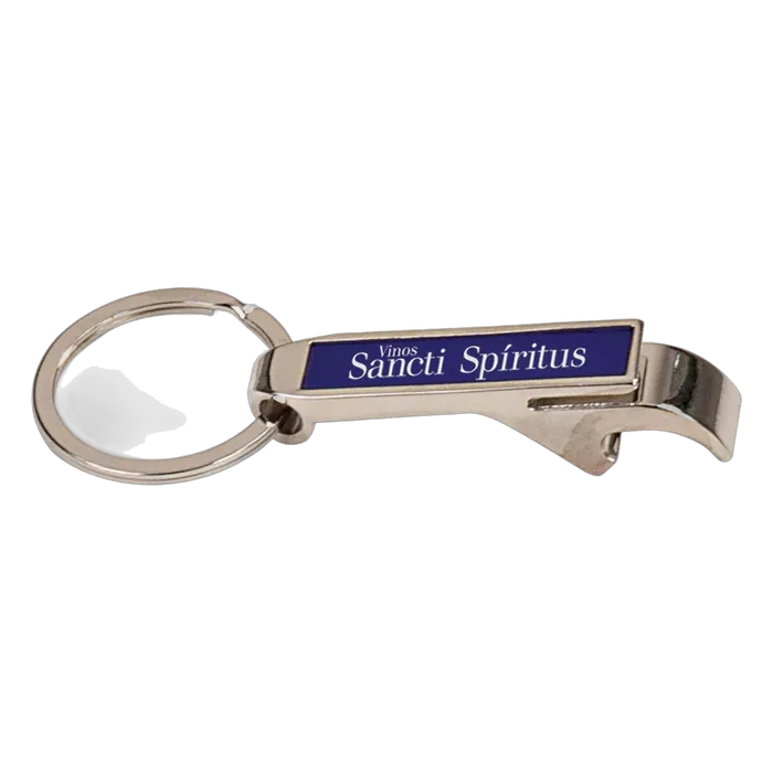Blue Metal Bottle Opener Keychain