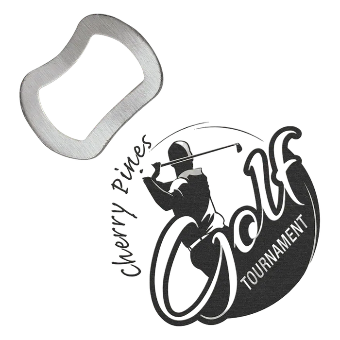 White Leatherette Coaster with Bottle Opener