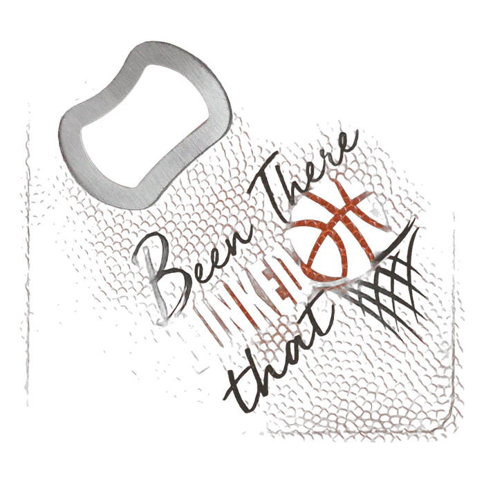 Basketball Leatherette Coaster with Opener