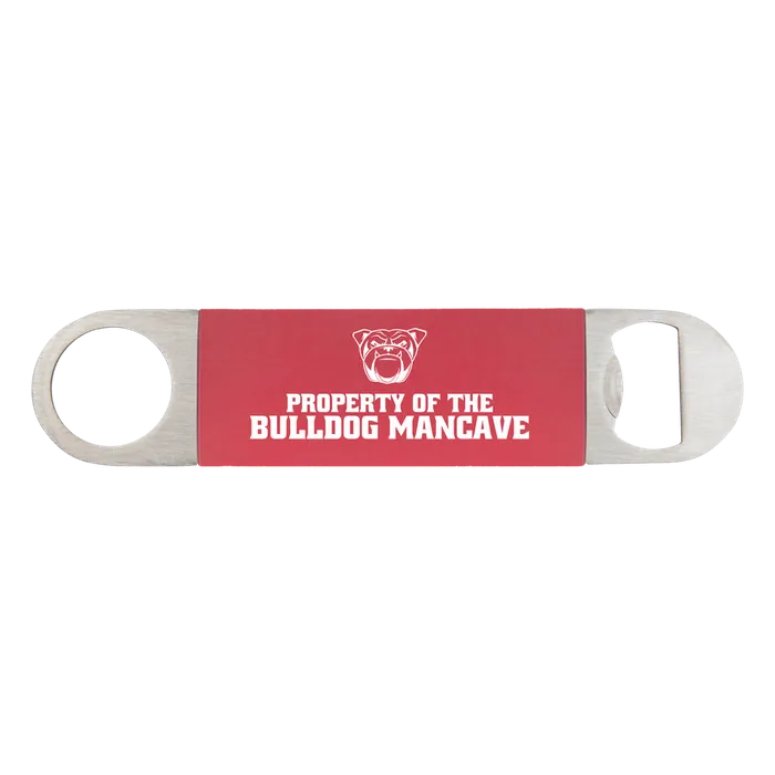 Red/White Bottle Opener with Silicone Sleeve