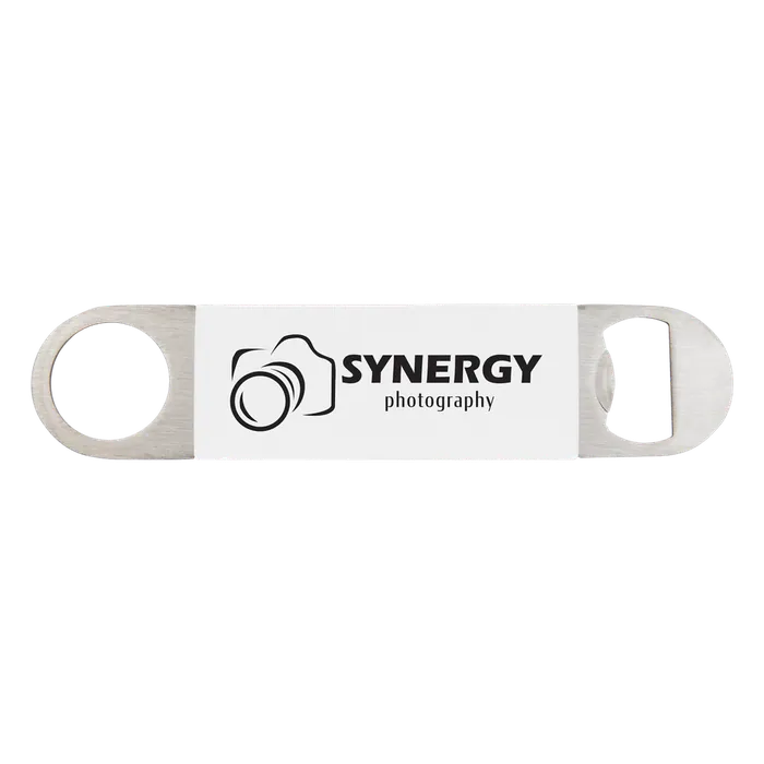 White/Black Bottle Opener with Silicone Sleeve