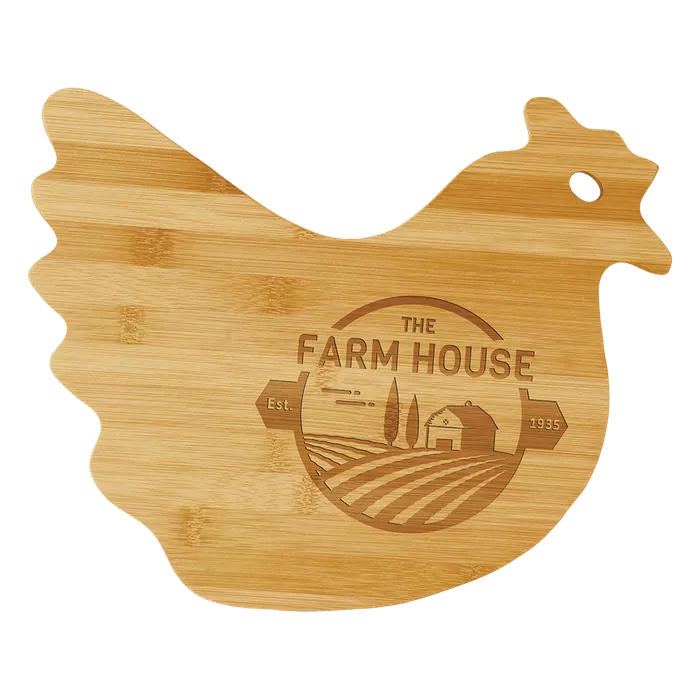 Bamboo Hen Shaped Cutting Board