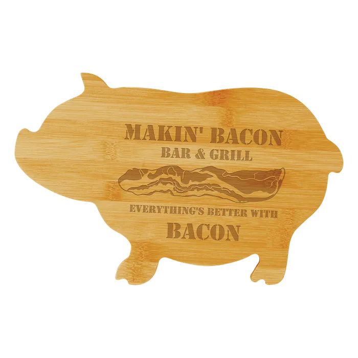 Bamboo Pig Shaped Cutting Board