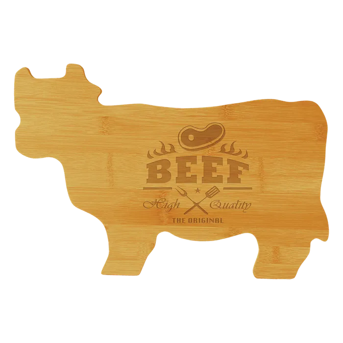 Bamboo Cow Shaped Cutting Board