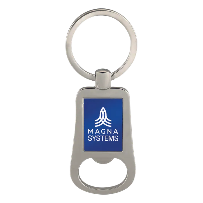 Blue Bottle Opener Keychain